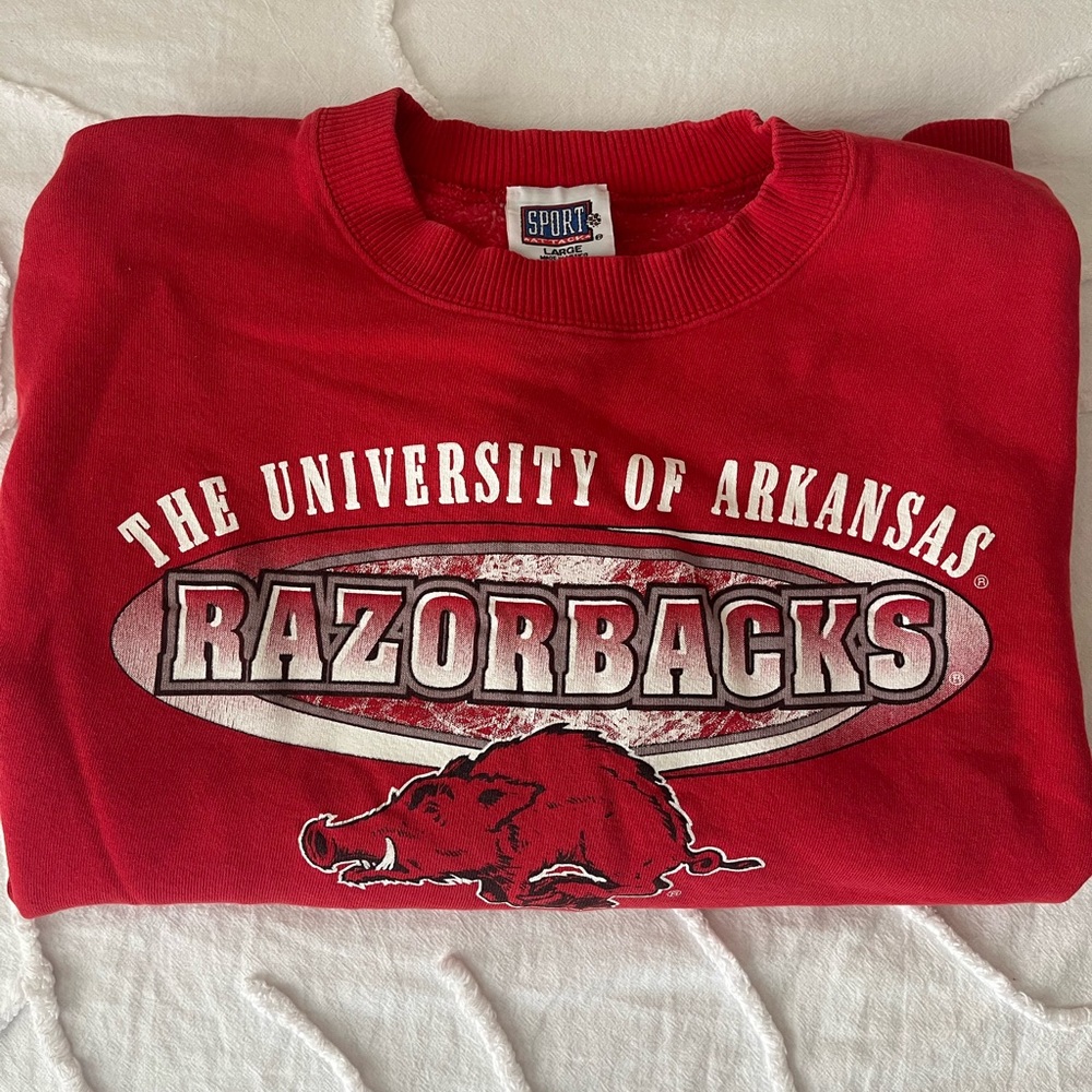 Vintage University of Arkansas Razorback Crewneck Sweatshirt
